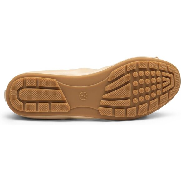 Dream Pairs Women Nude Faux Leather Round Toe Bowknot Foldable Ballerine Shoes - Picture 4 of 9